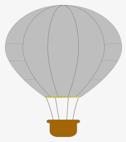 Gray Hot Air Balloon Svg Clip Arts - Clip Art Hot Air Balloon Clipart, HD Png Download, Transparent PNG