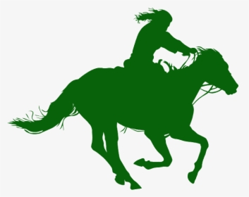Cowgirl Riding Horse Silhouette, HD Png Download, Transparent PNG