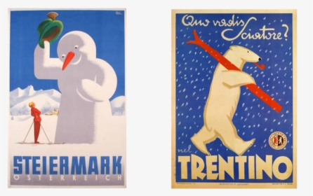 Vintage Poster Slides2 - Vintage Ski Poster Italy, HD Png Download, Transparent PNG