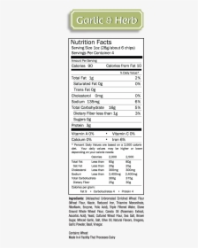 Nutrition Med Garlicherb - Nutrition Facts, HD Png Download, Transparent PNG