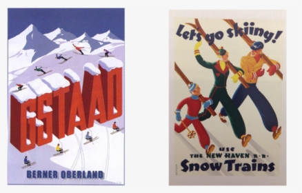 Vintage Poster Slides3 - Vintage Winter Sports Poster, HD Png Download, Transparent PNG