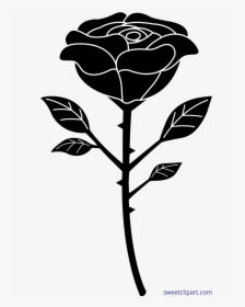 Tattoo Clip Art Rose Drawing Vector Graphics - Black And White Rose Clipart, HD Png Download, Transparent PNG