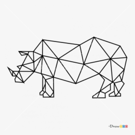 How To Draw Rhino - Rhino Polygon, HD Png Download, Transparent PNG