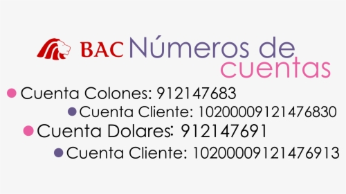 Numeros De Cuentas - Banco De América Central, HD Png Download, Transparent PNG