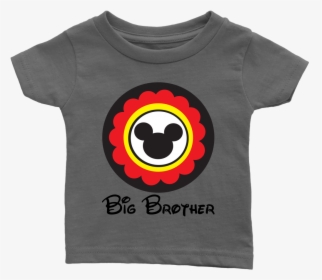 Mickey Mouse Inspired Big Brother Infant T-shirt - Smiley, HD Png Download, Transparent PNG