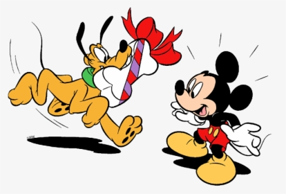 Clip Art Of Pluto Bringing Mickey Mouse A Birthday - Cartoon, HD Png Download, Transparent PNG