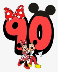 Transparent 90th Birthday Clipart - Love Mickey Mouse And Minnie Mouse, HD Png Download, Transparent PNG