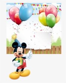 Mickey Mouse And Balloons, HD Png Download, Transparent PNG