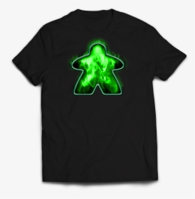 Green Fire Meeple - T-shirt, HD Png Download, Transparent PNG