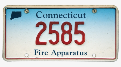 Connecticut License Plate Fire Apparatus, HD Png Download, Transparent PNG