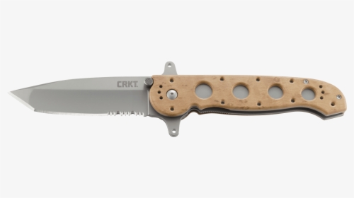 14zsf Desert Tanto With Triple Point™ Serrations - Crkt Wood Grain Knife, HD Png Download, Transparent PNG