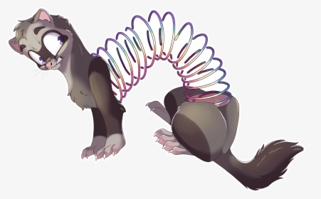 Slinky Ferret - Illustration, HD Png Download, Transparent PNG