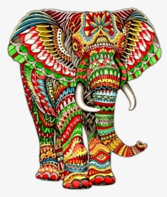 Tapisserie Elephant Clipart , Png Download - Elephant Colored Pencil Drawing, Transparent Png, Transparent PNG