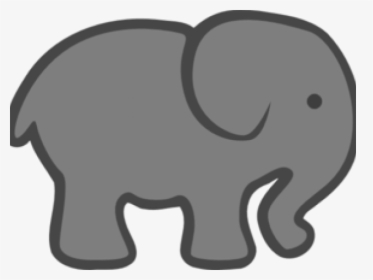 Gray Clipart Baby Elephant - Grey Elephant Clip Art, HD Png Download, Transparent PNG