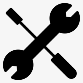 Crossed Reparation Tools - Wrench And Screwdriver Png, Transparent Png, Transparent PNG