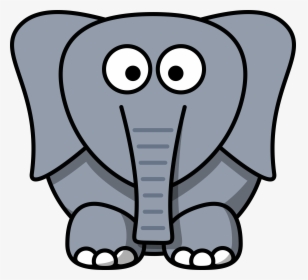 Cartoon Big Image Png - Cartoon Elephant Front View, Transparent Png, Transparent PNG