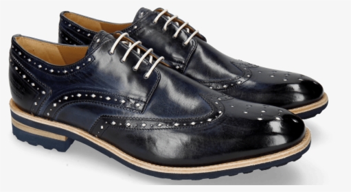 Derby Shoes Eddy 5 Navy Soft Patent White Punch - Suede, HD Png Download, Transparent PNG