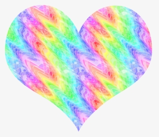 Purple Fire Png - Rainbow Sparkly Love Heart, Transparent Png, Transparent PNG