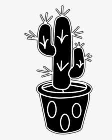 Cactus Silhouette - Prickly Pear, HD Png Download, Transparent PNG