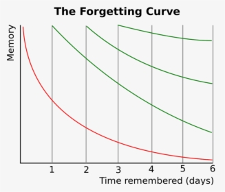 Forgetting Curve - Memory Accuracy Over Time, HD Png Download, Transparent PNG