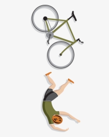 Bicycle Crashing Into Car Png - Bike Cycle Accident, Transparent Png, Transparent PNG