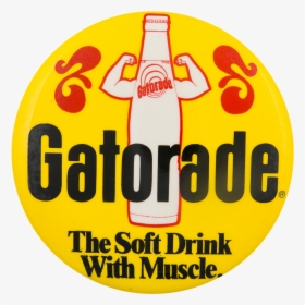 Gatorade Soft Drink With Muscle Advertising Button - Label, HD Png Download, Transparent PNG