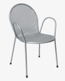 This Outdoor Chair Features A Powder-coated Metal Frame - Chair, HD Png Download, Transparent PNG