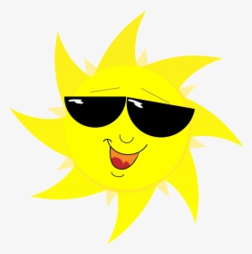 Happy Sun Wearing Sunglasses - Sun With Sunglasses Png, Transparent Png, Transparent PNG