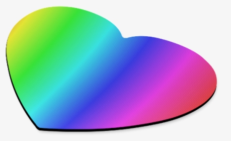 Crayon Box Ombre Rainbow Heart-shaped Mousepad - Heart, HD Png Download, Transparent PNG