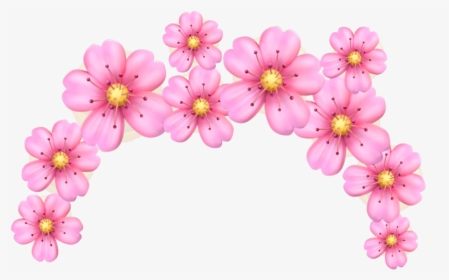 Pink Flower Crown Emoji Pinkfloweremojicrown Remixit - Transparent Emoji Flower Crown, HD Png Download, Transparent PNG