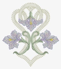 - Art Nouveau Embroidery , Png Download - Dinnerware Set, Transparent Png, Transparent PNG