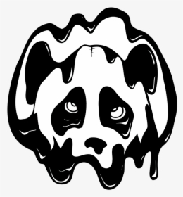 Melting Panda Face, Hd Png Download , Png Download, Transparent Png, Transparent PNG