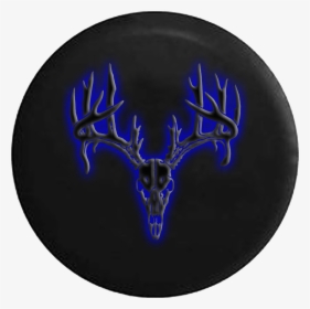 Glowing Deer Skull Antler Jeep Off Road Rv Camper Spare - Red Ball, HD Png Download, Transparent PNG