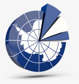 Pie Chart With Slices - Antarctica Flag, HD Png Download, Transparent PNG