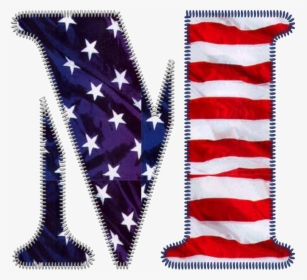 Patriotic Letter M Beautiful Lettering, Letters And - American Flag Letter E, HD Png Download, Transparent PNG