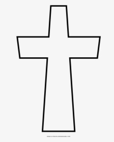White Line Art Angle Neck - Cross, HD Png Download, Transparent PNG