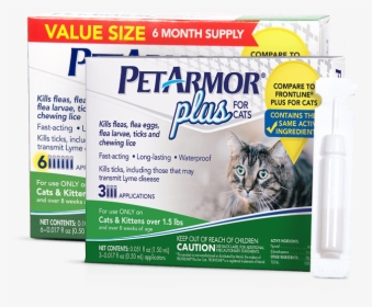 Petarmor Plus Flea And Tick Treatment For Cats - Petarmor Plus For Cats Ingredients, HD Png Download, Transparent PNG