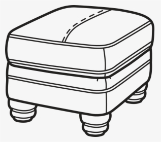 N7790-08 - Footstool Clipart Black And White, HD Png Download, Transparent PNG
