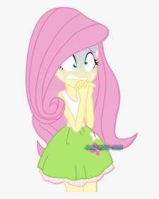 Mlp Eg Fluttershy Scared , Png Download - Mlp Equestria Girls Fluttershy Funny, Transparent Png, Transparent PNG