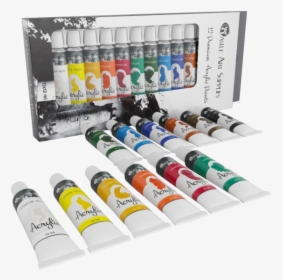 Castle Art Supplies Acrylic Paint Set Pack Of 12 Colors - Tubos De Pintura Acrilica, HD Png Download, Transparent PNG