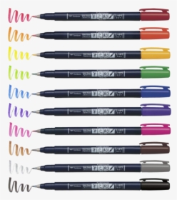Tombow Fudenosuke Brush Pen Colors, HD Png Download, Transparent PNG