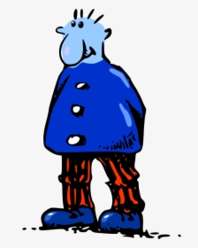 Man Standing Big Nose - Blue Cartoon Characters With Big Nose, HD Png Download, Transparent PNG