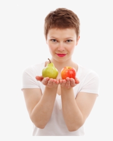 Girl With Apple Png, Transparent Png, Transparent PNG