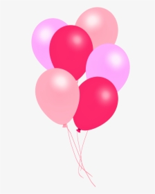 Bunch Of Pink Balloons - Balloon, HD Png Download, Transparent PNG