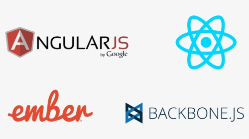 Logos Of Popular Javascript Frameworks - Angular React Vue Ember, HD Png Download, Transparent PNG