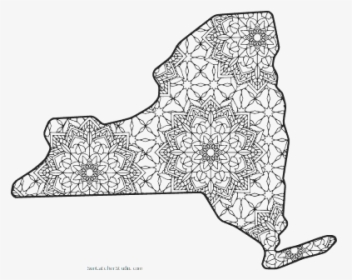 Free Printable New York Coloring Page With Pattern - Oregon Coloring Pages, HD Png Download, Transparent PNG
