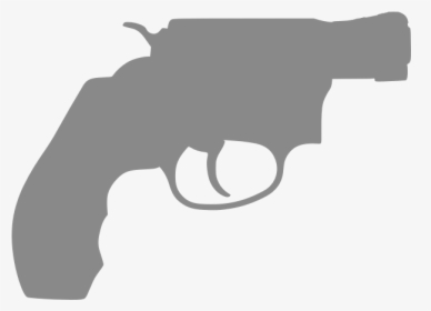 Silhouette Of Gun - Revolver Pistol Silhouette, HD Png Download, Transparent PNG