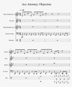 Objection Phoenix Wright Flute Sheet Music, HD Png Download, Transparent PNG