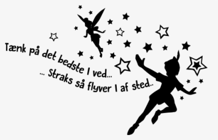 Peter Pan And Tinkerbell Silhouette, HD Png Download, Transparent PNG
