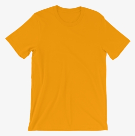 Blank Mockup Wrinkle-front Gold - T-shirt, HD Png Download, Transparent PNG